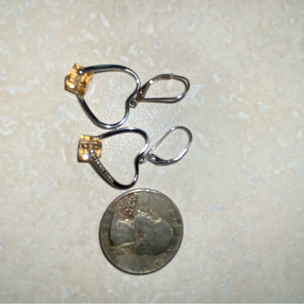 Heart shaped sterling earring